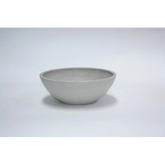 ECO FRIENDLY POT WHITE STONE 25.4*9.2CM