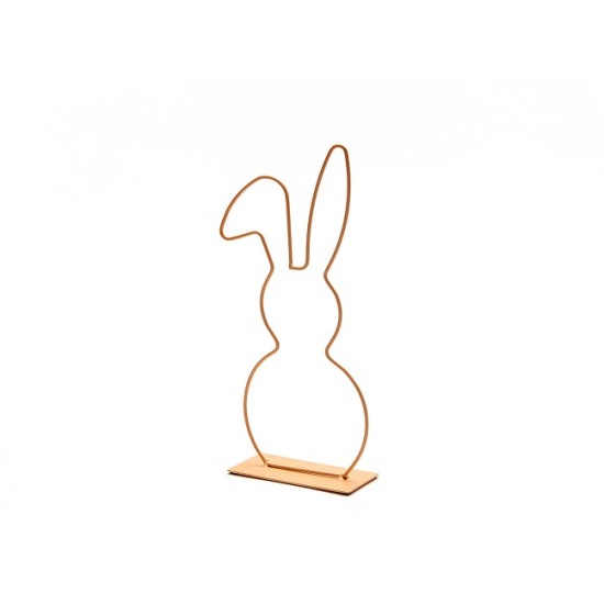 FRAME BUNNY ON BASE 29CM APRICOT