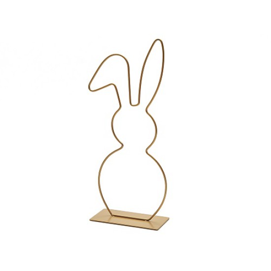 FRAME BUNNY ON BASE 40CM GOLD