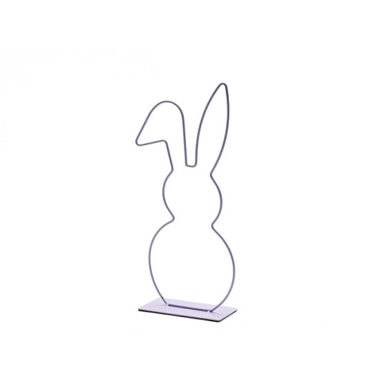 FRAME BUNNY ON BASE 40CM LAVENDER