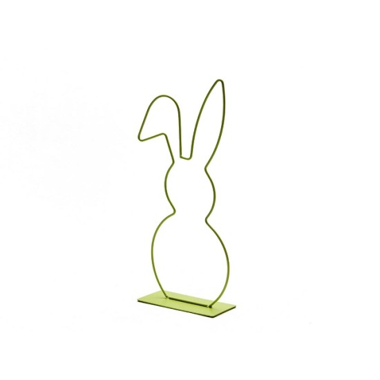 FRAME BUNNY SUR SOCLE 40CM LIME GREEN