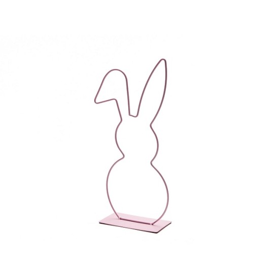 FRAME BUNNY SUR SOCLE 40CM ROSE