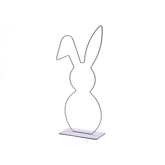 FRAME BUNNY OP VOET 50CM LAVENDEL