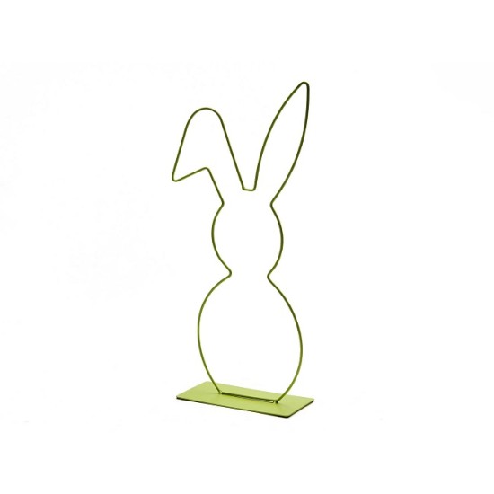 FRAME BUNNY ON BASE 50CM LIME GREEN