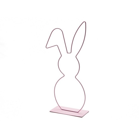 FRAME BUNNY ON BASE 50CM PINK