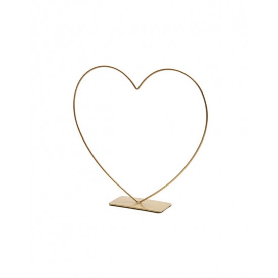 FRAME HEART STANDING ON BASE 30CM GOLD