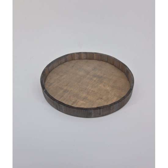HOUTEN SCHAAL ROND 30X3CM GRIJS HOUTEN SCHAAL ROND 30X3CM GRIJS