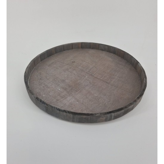 HOUTEN SCHAAL ROND 40X3CM GRIJS HOUTEN SCHAAL ROND 40X3CM GRIJS