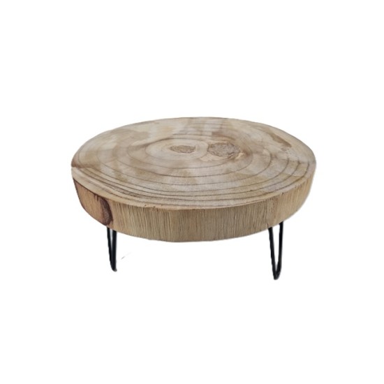 WOOD SLICE ON BASE PAULOWNIA D35 H20 NATURAL WOOD SLICE ON BASE PAULOWNIA D35 H20 NATURAL