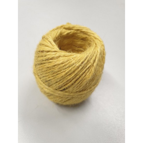 JUTE BINDING CORD 2DR +/-100GR YELLOW