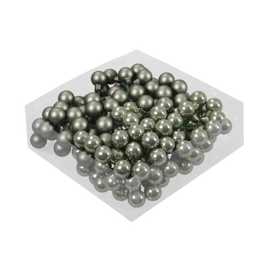 BOULE DE NOEL 20MM GRANITE GREEN 144PCS