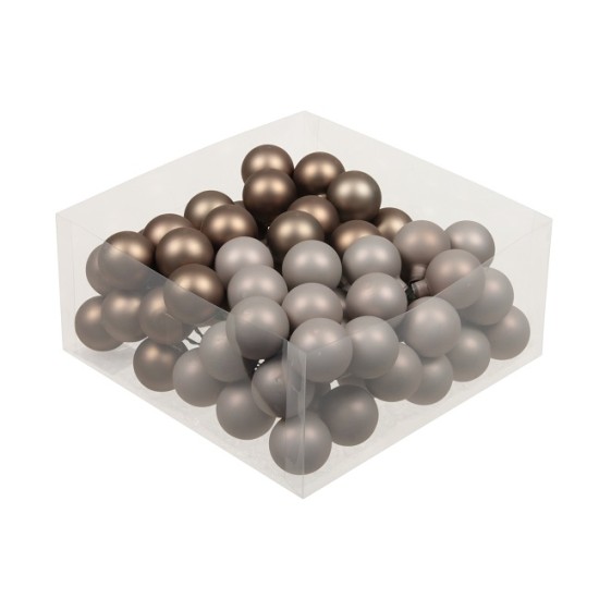 CHRISTMAS SPHERES 30MM DARK EUCALYPTUS 72PCS