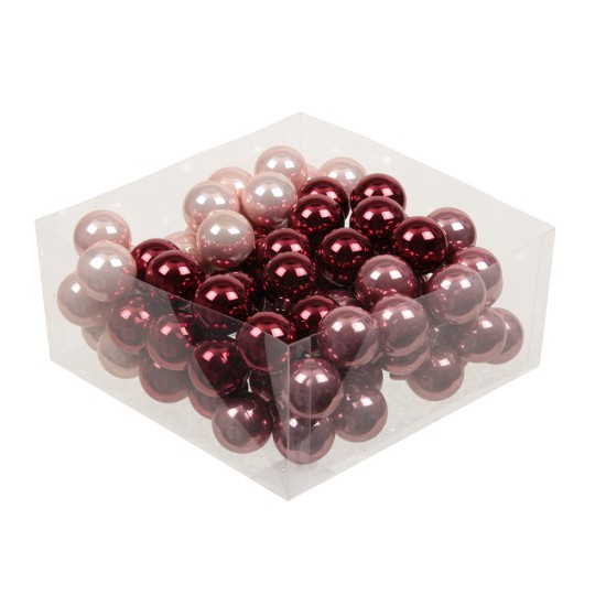 CHRISTMAS SPHERES 30MM WILD BLOSSOM 72PCS