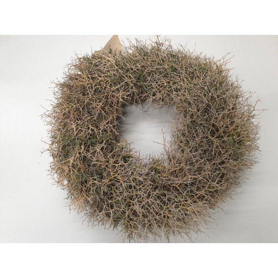 COURONNE IRON BUSH NATUREL 60CM