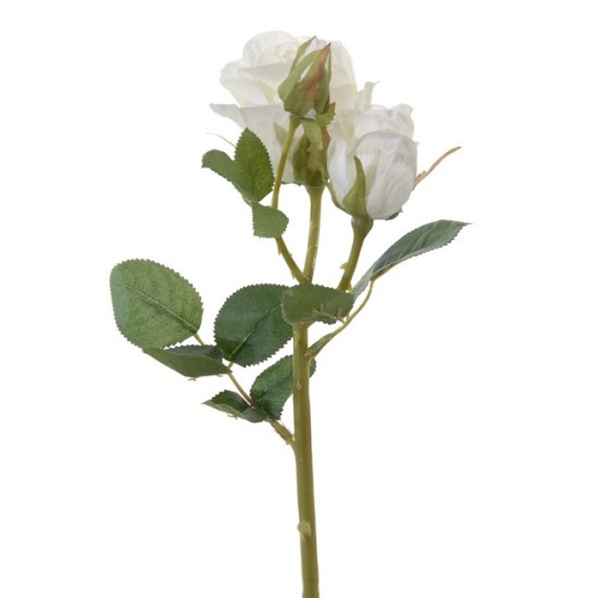 ROSE 40CM BLANC