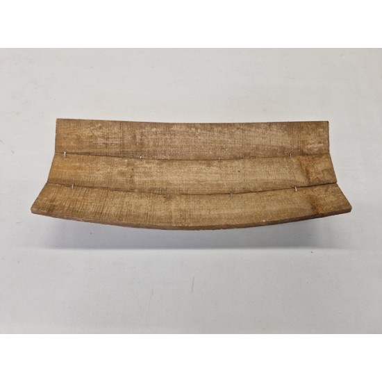 WOODEN BOWL CURVED BROWN 43X19X7CM