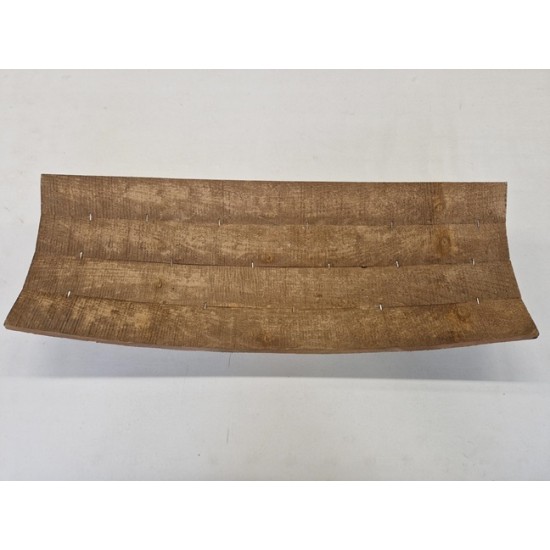 WOODEN BOWL CURVED BROWN 63X25X9CM