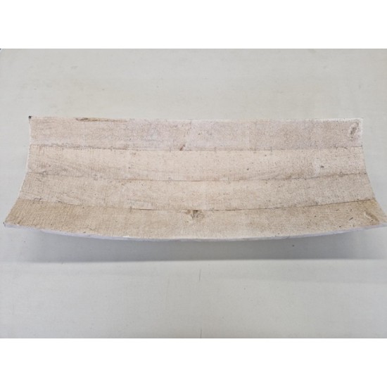 SCHAAL HOUT GEBOGEN WHITE WASH 63X25X9CM