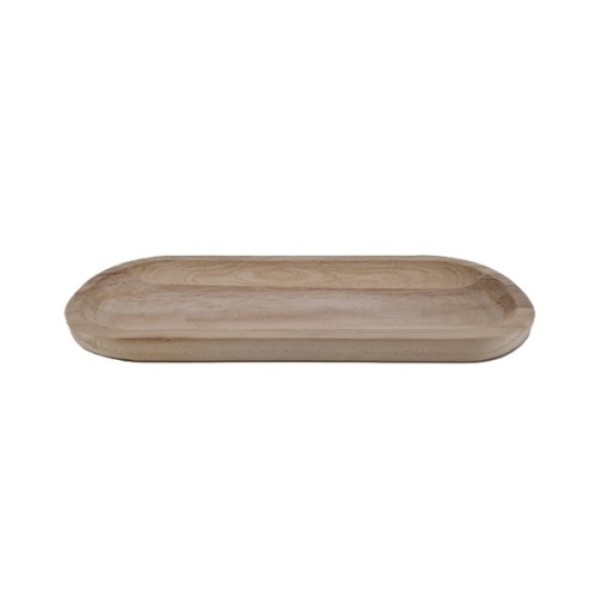 SCHAAL LANG AFGEROND PAULOWNIA NATUREL 40X15X2.5CM SCHAAL LANG AFGEROND PAULOWNIA NATUREL 40X15X2.5CM