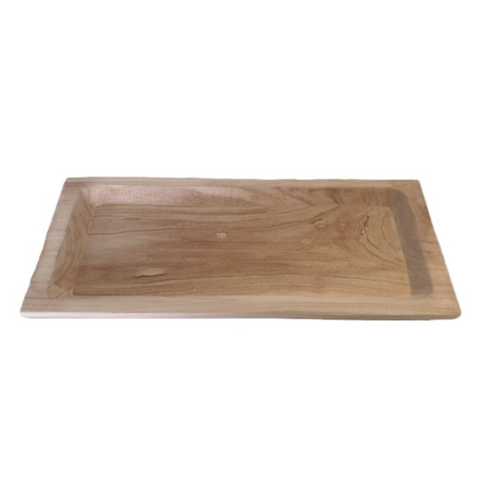 BOWL PAULOWNIA SQUARE 70X30XH7CM NATURAL BOWL PAULOWNIA SQUARE 70X30XH7CM NATURAL