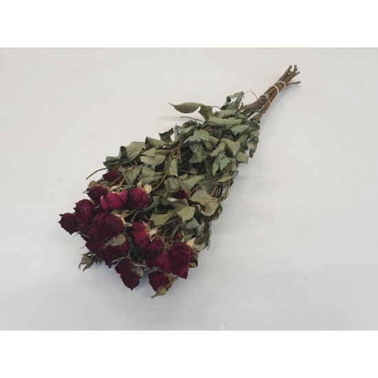 ROSES SPRAY ROUGE NATUREL 1/2 BOPP/kraft