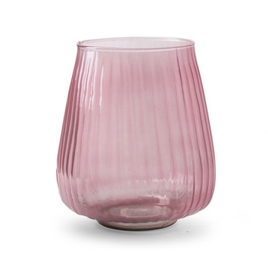 VASE MARBELLA H19.5 D18.5 PINK