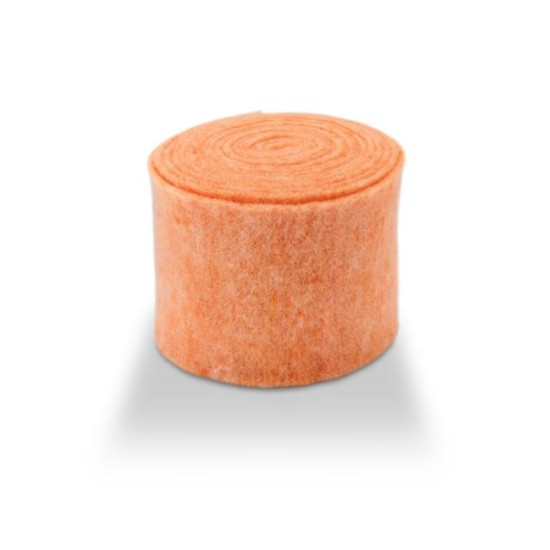 WOL VILT 15CM +/-5M ZACHT ORANJE