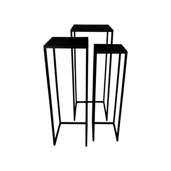 STOOL SET 3PCS 25X25X120/30X30X140/35X35X160