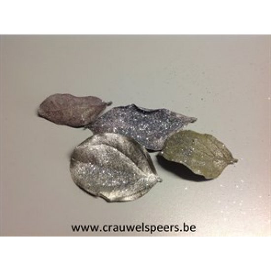 FEUILLE QUINA PLATINUM GLITTER ARGENT