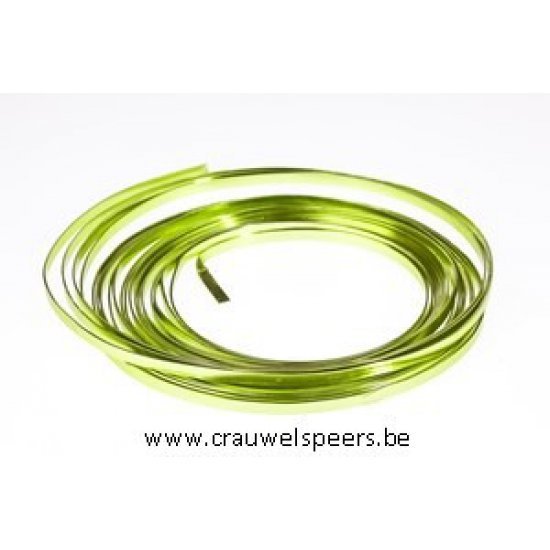 ALUMINUM WIRE FLAT 5MMX10MX1MM APPLE GREEN