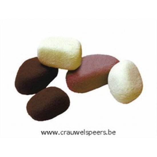 RAINBOW FOAM PEBBLES 3CM +/-270ST SAND/LOAM/CHOCOLATE