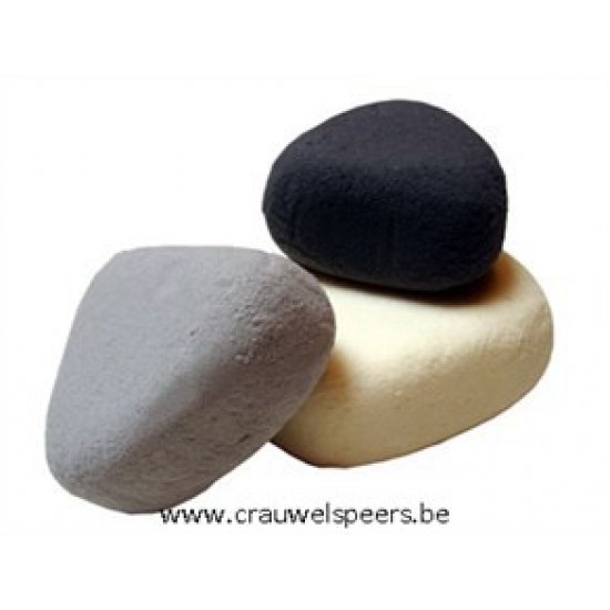 RAINBOW FOAM PEBBLES +/-3CM 270ST IVORY/SILVER/GREY