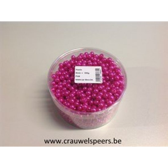 PARELS 8MM PINK (FUCHSIA) 300GR +/-1200ST