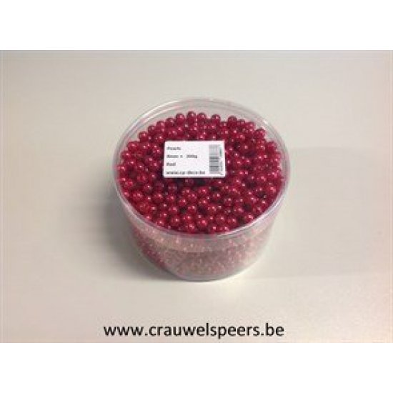 PARELS 8MM ROOD 300GR +/-1200ST