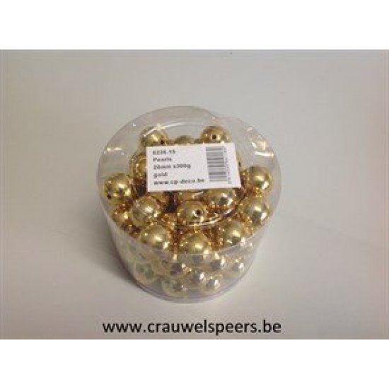 PARELS 20MM GOUD 300GR +/-72ST