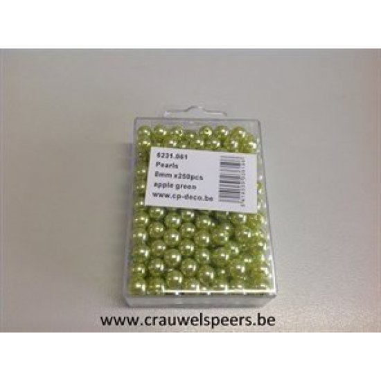 PEARLS 8MM APPLE GREEN