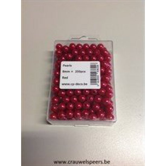 PERLES 8MM ROUGE