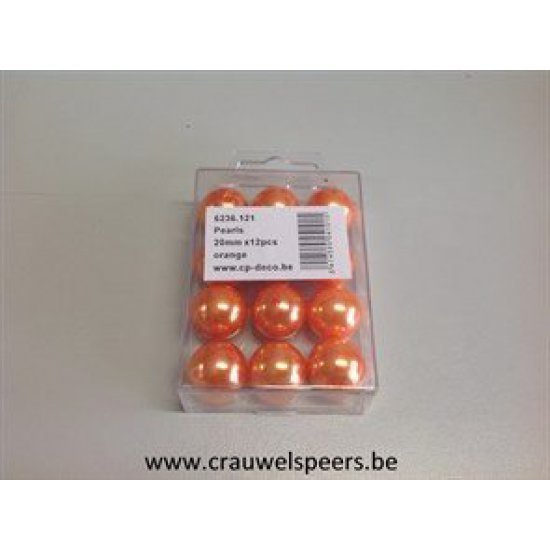 PARELS 20MM ORANJE