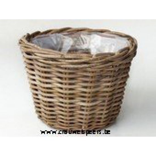 PANIER ANTIQUE GREY D35H25CM