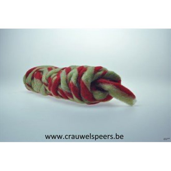 WOOL RIBBON TWIST 15M RED/GREEN