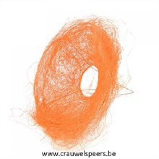 BOEKETHOUDER SISAL 25CM ORANJE 6ST