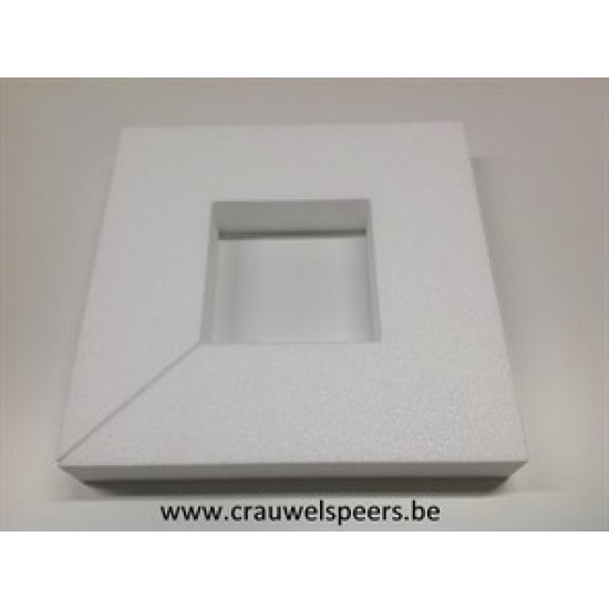 STYROPOR SQUARE 35X35X5CM WITH OPENING 15X15X5CM 10PCS