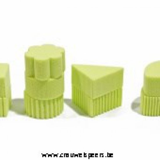 RAINBOW FOAM MINI CAKES 5-6CM LIME GREEN 45ST