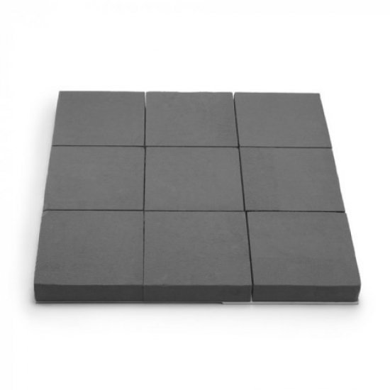 BLACK FLORAL FOAM TILE 60X60CM