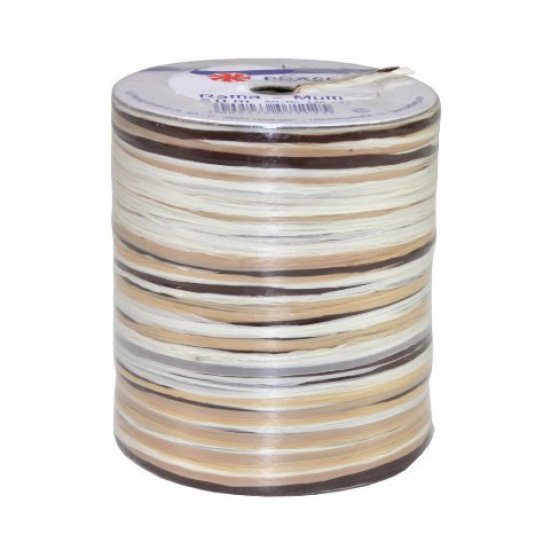 RAFFIA- MULTICOLOUR 50M CREME/LICHTBRUIN/DONKERBRUIN