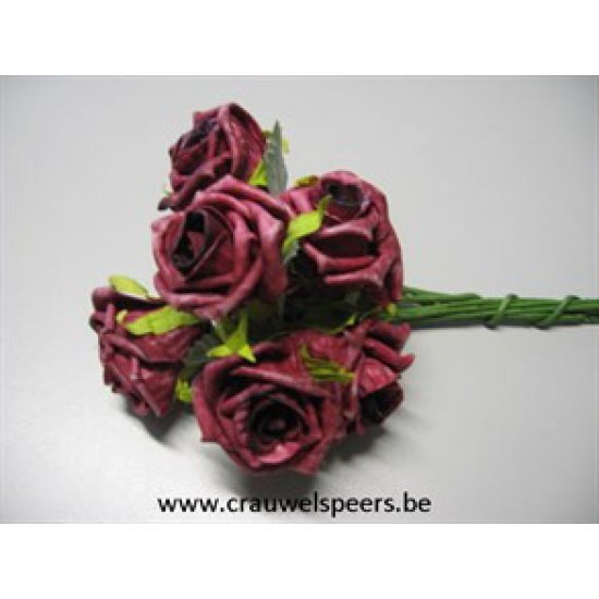 FOAM ROSE ELEGANT 5CM BORDEAUX