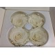 ROSE STABILISEE (LARGE OPEN) +/-6.5CM BLANC 4PCS