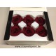 PRESERVED ROSE (MEDIUM OPEN) +/- 4.5CM BORDEAUX 6PCS