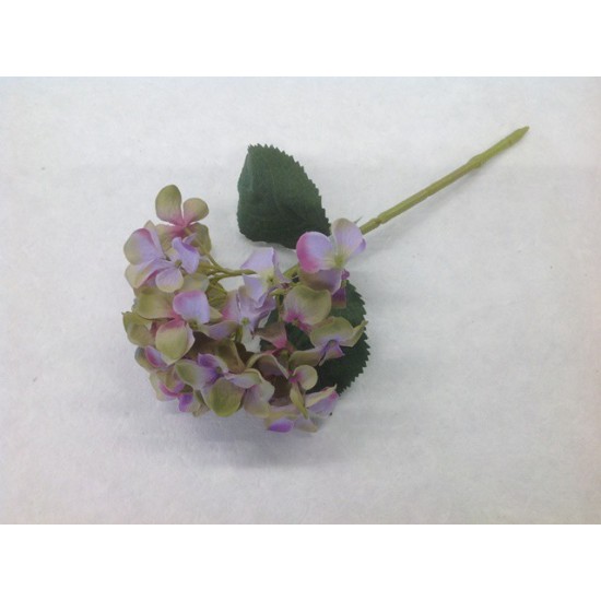 HYDRANGEA 28CM GREEN/LILAC