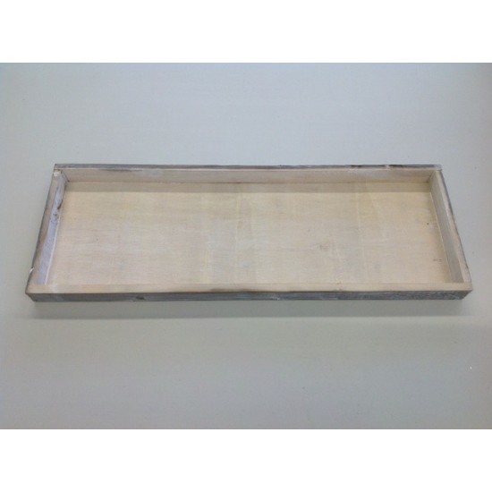 WOODEN TRAY 60X16CM WHITE WASH 864/167